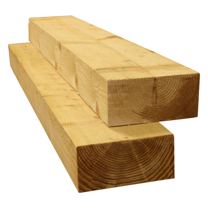 Pack de 20 dormentes de madeira tratada verde UC3 | 2,4 m x 200 mm x 100 mm
